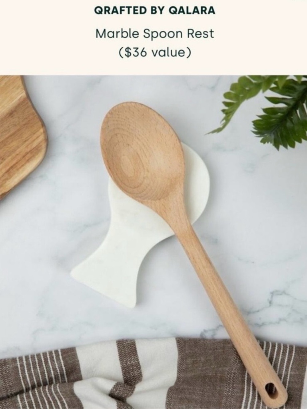 New: White Marble Spoon Rest